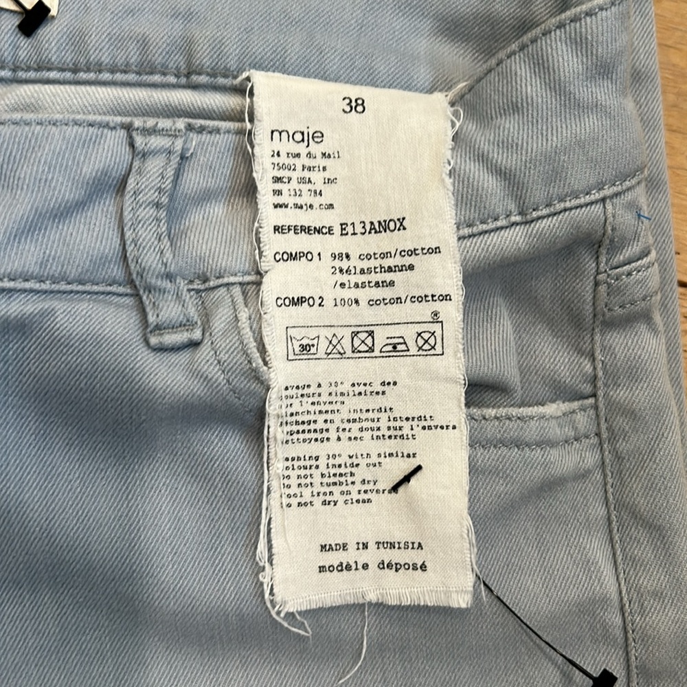 MAJE Jeans with Soft Faded Look‎ size medium - Picture 3 of 5